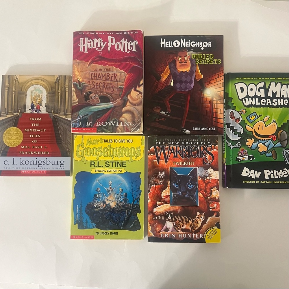 6 Gently used books